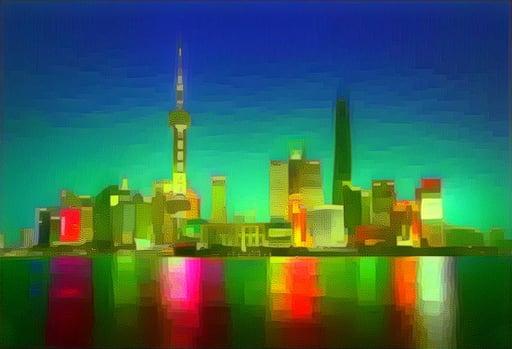 Night in Shanghai by vgg16 - iteration=50