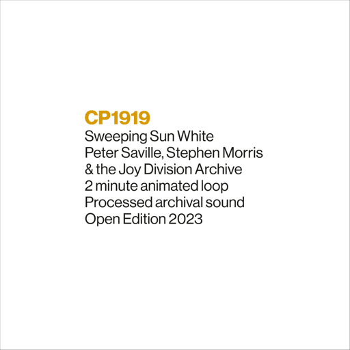 CP1919: Peter Saville, Stephen Morris, and the Joy Division Archive