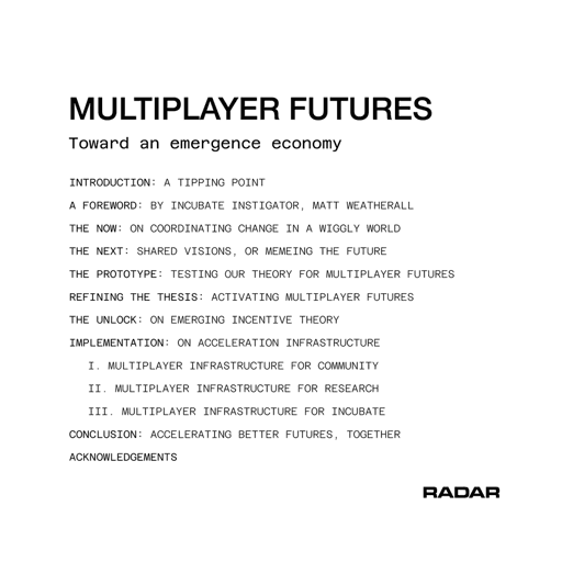 MULTIPLAYER FUTURES 43