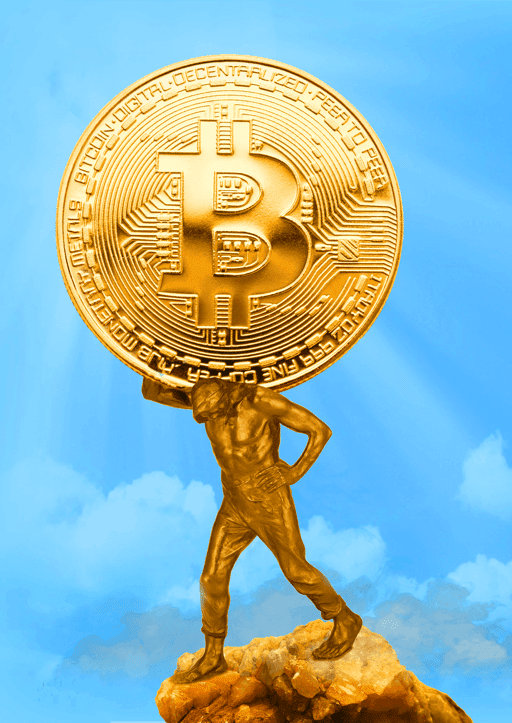 Bitcoin And Statue