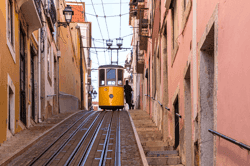 Tram With Man by Pam Voth