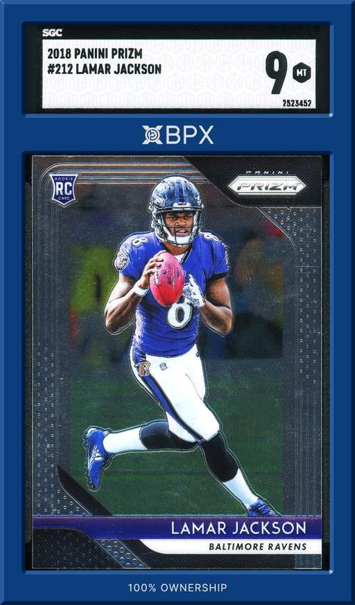 2018 Panini Prizm Lamar Jackson - SGC 9 (Cert: 2523452)