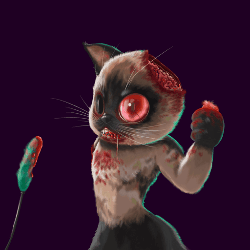 Zombie Siamese Cat