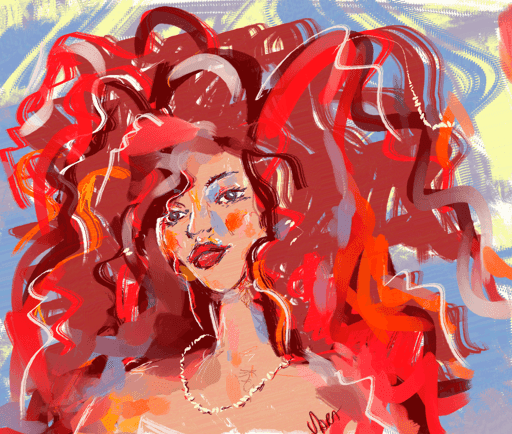 Woman with red hair