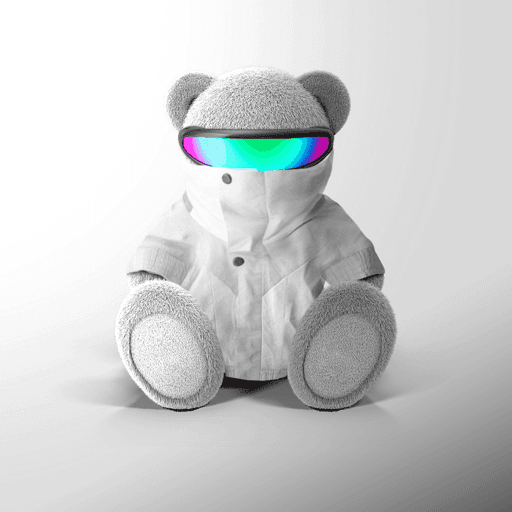 White Cyber Rave Teddy