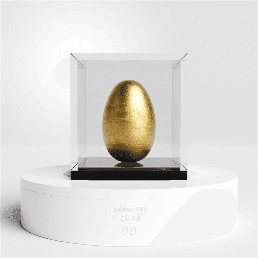 golden egg sculpture #138