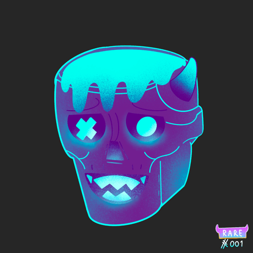 Crypto Skull #4 -rare