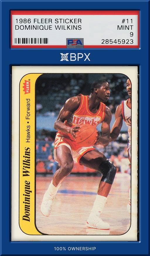 1986 Fleer Dominique Wilkins - PSA 9 (Cert: 28545923)