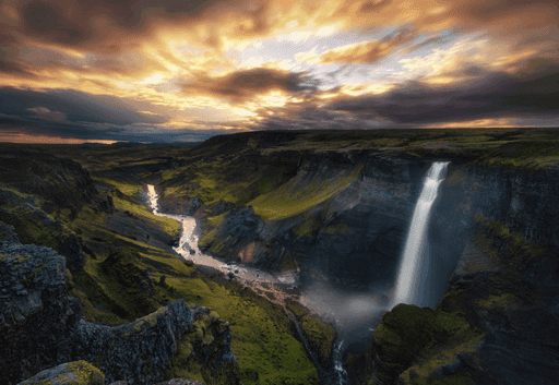 "Standing Among Giants" | Háifoss Waterfall, Iceland