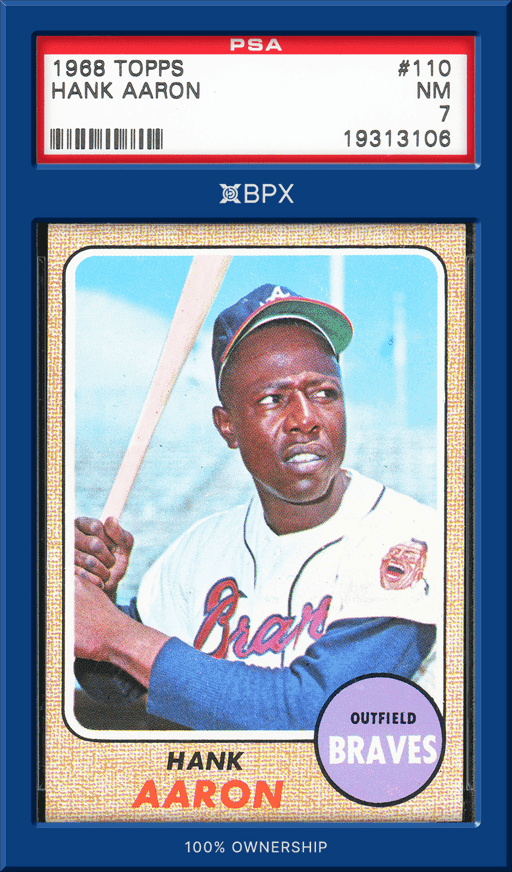 1968 Topps Hank Aaron - PSA 7 (Cert: 19313106)