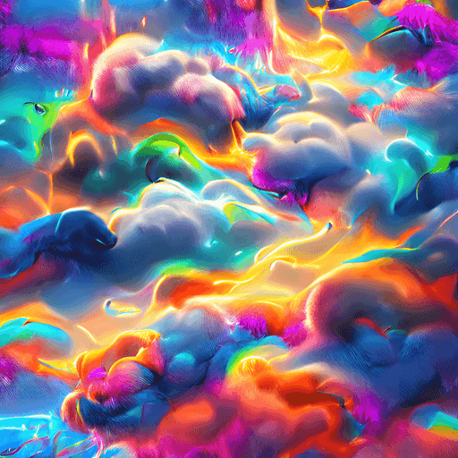 Rainbow Liquid Clouds