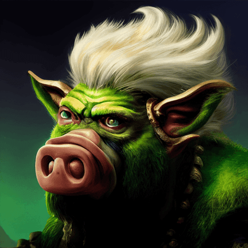 Warrior of green ork clan(Pig)