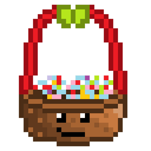 Basket #03 - Red Handle, Green Bow