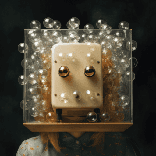 Girl with a light bulb box