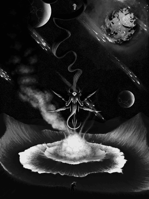 "Arrival of The Chimera Mother" Black and White #31/84