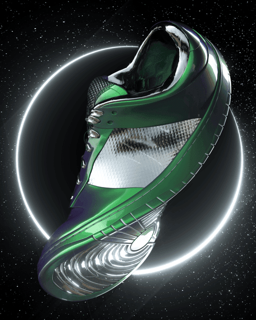 Iridescent Green Space Jam Donk