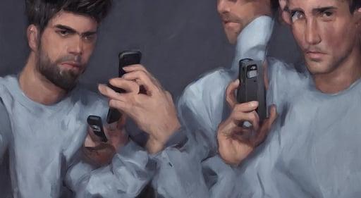 Aleatoric 42 // He actually has two cell phones like this.