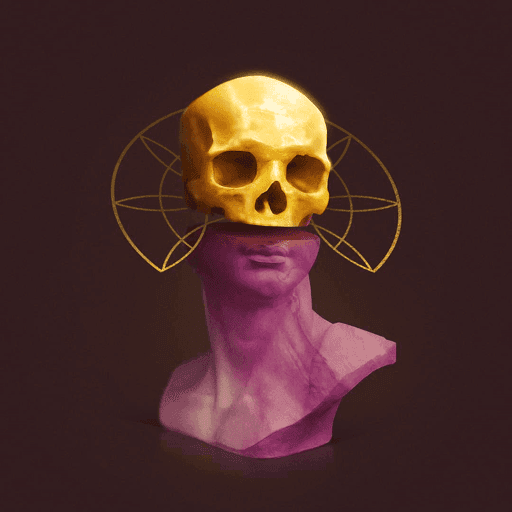 Skull and Statue