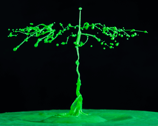 Splash of Green Candle #3