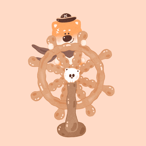 Z04 | #034 : Shiba driving a pirate ship