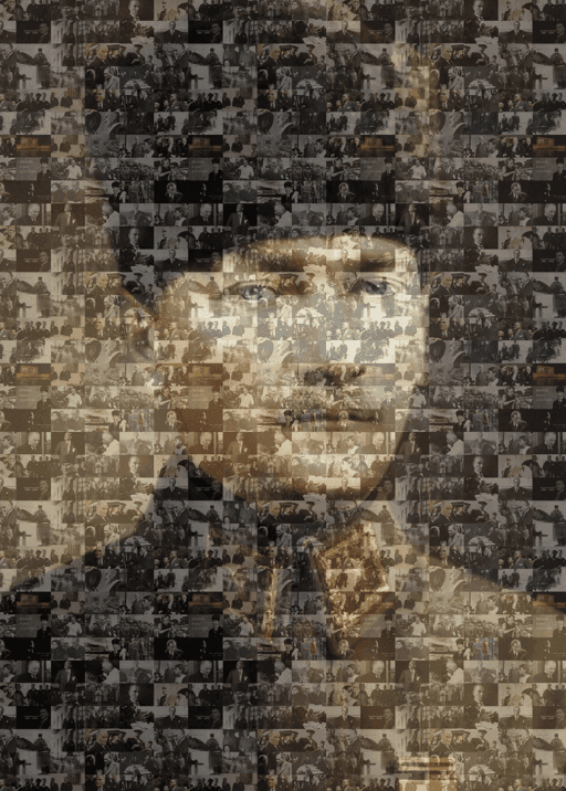 # 1 # M.K ATATÜRK 50 Photos in one place - Mosaic Art Painting