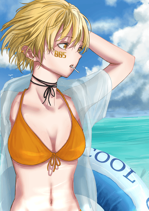 Cool Girl NFT 005 on the beach in 2022 