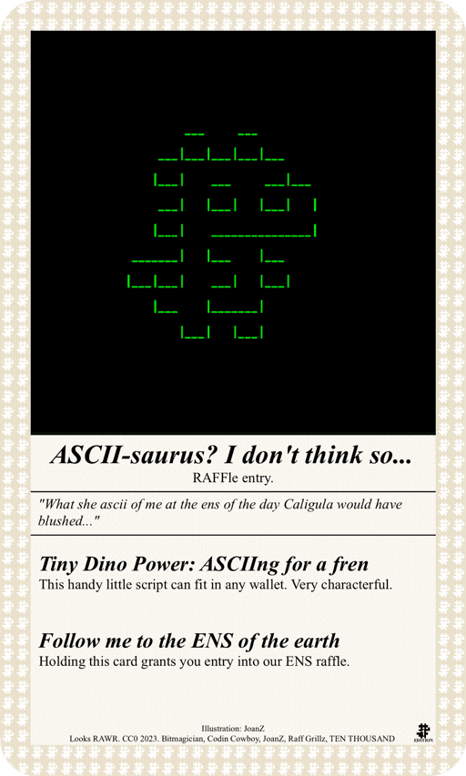 ASCII-saurus? I don't think so...