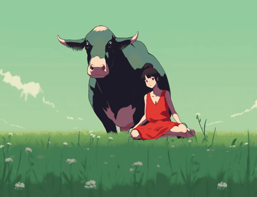 The Girl and her Cow