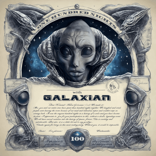 Galaxian's One Hundred Nights Diploma