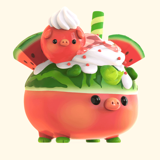 008 Booka : Watermelon Cupcake